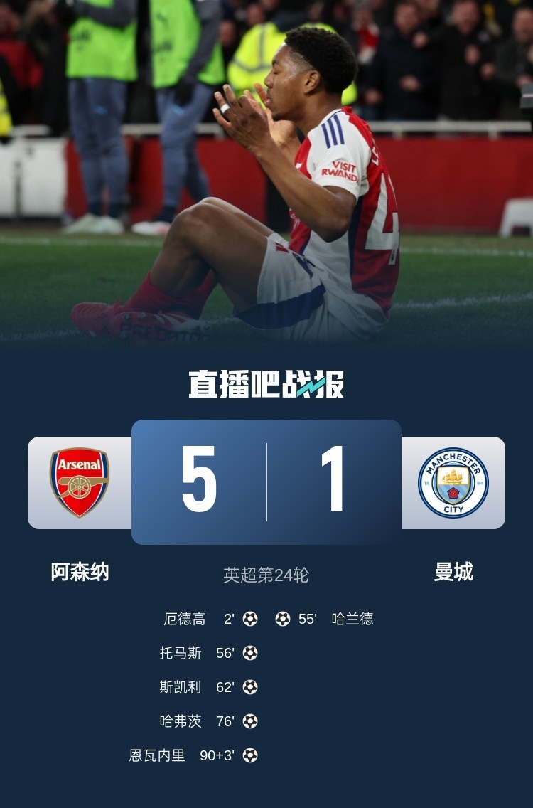 回旋鏢只用3天?5-1后阿森納鋒線(xiàn)未引援&再傷1人,戈登:保持謙遜